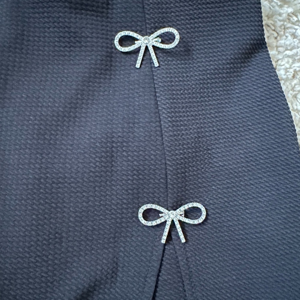 Shein Black Skort with Bow Accents Size 2X New! - Picture 6 of 7